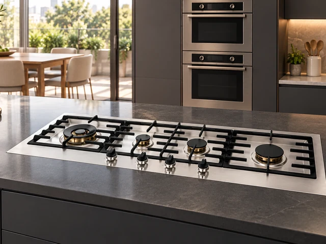 Cena ilustrativa: Cooktop Tecno a gás instalado na bancada