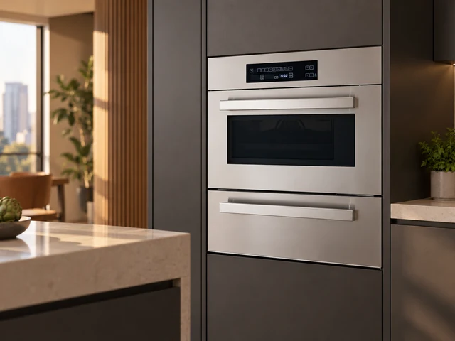 Cena ilustrativa: Gaveta aquecida Bertazzoni instalada na coluna de embutir