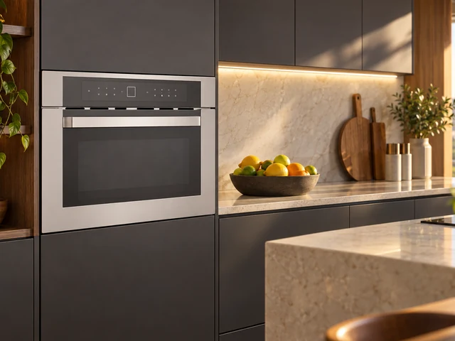Cena ilustrativa: Forno combinado com micro-ondas Tecno de embutir